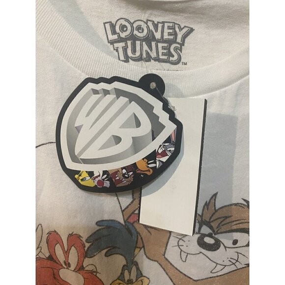 Looney Tunes Men's Short Sleeve Graphic Crewneck T Shirt White Size Medium - Picture 7 of 10